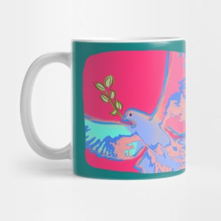 Pink pop art peace dove Mug